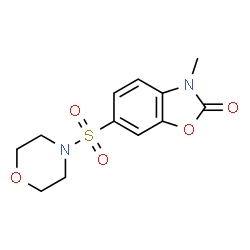 ChemSpider 2D Image | 3-Methyl-6-(morpholine-4-sulfonyl)-3H-benzooxazol-2-one | C12H14N2O5S