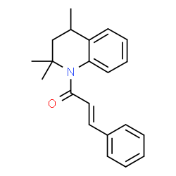 ChemSpider 2D Image | (2E)-3-phenyl-1-(2,2,4-trimethyl-3,4-dihydroquinolin-1-yl)prop-2-en-1-one | C21H23NO