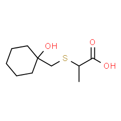 ChemSpider 2D Image | 2-{[(1-Hydroxycyclohexyl)methyl]sulfanyl}propanoic acid | C10H18O3S