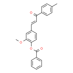 ChemSpider 2D Image | 2-Methoxy-4-[(1E)-3-(4-methylphenyl)-3-oxo-1-propen-1-yl]phenyl benzoate | C24H20O4