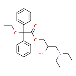 ChemSpider 2D Image | 3-(Diethylamino)-2-hydroxypropyl ethoxy(diphenyl)acetate | C23H31NO4