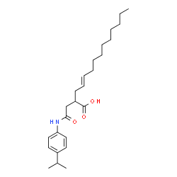 ChemSpider 2D Image | (4E)-2-{2-[(4-Isopropylphenyl)amino]-2-oxoethyl}-4-tetradecenoic acid | C25H39NO3