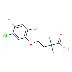 ChemSpider 2D Image | 2,2-Dimethyl-4-(2,4,5-trichlorophenoxy)butanoic acid | C12H13Cl3O3