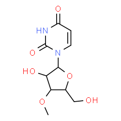 ChemSpider 2D Image | 1-(3-O-Methylpentofuranosyl)-2,4(1H,3H)-pyrimidinedione | C10H14N2O6
