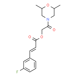 ChemSpider 2D Image | 2-(2,6-Dimethyl-4-morpholinyl)-2-oxoethyl (2E)-3-(3-fluorophenyl)acrylate | C17H20FNO4