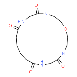 ChemSpider 2D Image | 1-Oxa-4,7,14,17-tetraazacyclononadecane-5,8,13,16-tetrone | C14H24N4O5