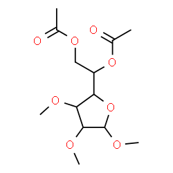 ChemSpider 2D Image | Methyl 5,6-di-O-acetyl-2,3-di-O-methylhexofuranoside | C13H22O8