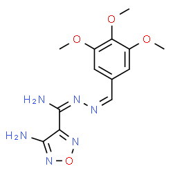ChemSpider 2D Image | 4-Amino-N'-[(Z)-(3,4,5-trimethoxyphenyl)methylene]-1,2,5-oxadiazole-3-carbohydrazonamide | C13H16N6O4