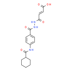ChemSpider 2D Image | (2E)-4-(2-{4-[(Cyclohexylcarbonyl)amino]benzoyl}hydrazino)-4-oxo-2-butenoic acid | C18H21N3O5