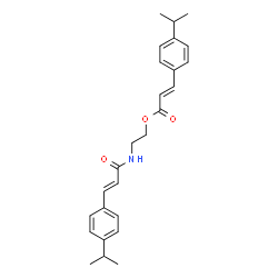 ChemSpider 2D Image | 2-{[(2E)-3-(4-Isopropylphenyl)-2-propenoyl]amino}ethyl (2E)-3-(4-isopropylphenyl)acrylate | C26H31NO3