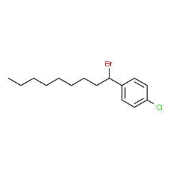 ChemSpider 2D Image | 1-(1-Bromononyl)-4-chlorobenzene | C15H22BrCl