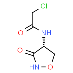 ChemSpider 2D Image | 2-Chloro-N-[(4R)-3-oxo-1,2-oxazolidin-4-yl]acetamide | C5H7ClN2O3