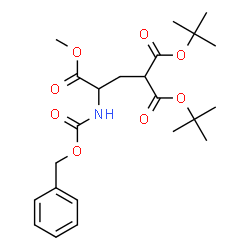 ChemSpider 2D Image | 3-Methyl 1,1-bis(2-methyl-2-propanyl) 3-{[(benzyloxy)carbonyl]amino}-1,1,3-propanetricarboxylate | C23H33NO8