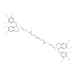 ChemSpider 2D Image | 2,2'-{[(4E)-1,8-Dioxo-4-octene-1,8-diyl]bis(oxy-3,1-propanediyl)}bis[6,7-dimethoxy-2-methyl-1-(3,4,5-trimethoxybenzyl)-1,2,3,4-tetrahydroisoquinolinium] | C58H80N2O14