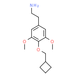 ChemSpider 2D Image | 2-[4-(Cyclobutylmethoxy)-3,5-dimethoxyphenyl]ethanamine | C15H23NO3