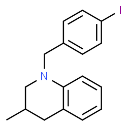 ChemSpider 2D Image | 1-(4-Iodobenzyl)-3-methyl-1,2,3,4-tetrahydroquinoline | C17H18IN