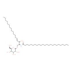 ChemSpider 2D Image | N-[(2S,3R,4E)-1-(beta-D-erythro-Hexopyranosyloxy)-3-hydroxy-4-octadecen-2-yl]tetracosanamide | C48H93NO8