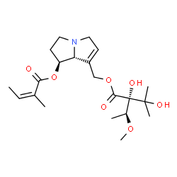 ChemSpider 2D Image | (1S,7aR)-7-[({(2S)-2,3-Dihydroxy-2-[(1S)-1-methoxyethyl]-3-methylbutanoyl}oxy)methyl]-2,3,5,7a-tetrahydro-1H-pyrrolizin-1-yl (2Z)-2-methyl-2-butenoate | C21H33NO7