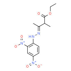 ChemSpider 2D Image | Ethyl (3E)-3-[(2,4-dinitrophenyl)hydrazono]-2-methylbutanoate | C13H16N4O6