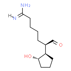 ChemSpider 2D Image | 6-(2-HYDROXY-CYCLOPENTYL)-7-OXO-HEPTANAMIDINE | C12H22N2O2