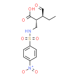 ChemSpider 2D Image | (2S,3S)-3-Formyl-2-({[(4-nitrophenyl)sulfonyl]amino}methyl)pentanoic acid | C13H16N2O7S