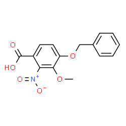 ChemSpider 2D Image | 4-(Benzyloxy)-3-methoxy-2-nitrobenzoic acid | C15H13NO6
