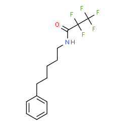ChemSpider 2D Image | 2,2,3,3,3-Pentafluoro-N-(5-phenylpentyl)propanamide  | C14H16F5NO