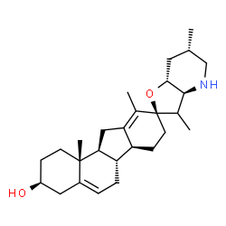ChemSpider 2D Image | (3beta,20xi,22S,23R)-17,23-Epoxyveratraman-3-ol | C27H41NO2