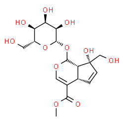 ChemSpider 2D Image | Methyl (4aS,7R,7aS)-1-(beta-D-allopyranosyloxy)-7-hydroxy-7-(hydroxymethyl)-1,4a,7,7a-tetrahydrocyclopenta[c]pyran-4-carboxylate | C17H24O11