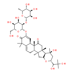 ChemSpider 2D Image | (4R,9beta,16alpha,23R,24R)-20,24,25-Trihydroxy-9,10,14-trimethyl-1,11-dioxo-16,23-epoxy-4,9-cyclo-9,10-secocholesta-2,5-dien-2-yl 2-O-(6-deoxy-beta-D-gulopyranosyl)-beta-D-allopyranoside | C42H64O16