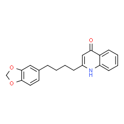 ChemSpider 2D Image | 2-[4-(1,3-Benzodioxol-5-yl)butyl]-4(1H)-quinolinone | C20H19NO3