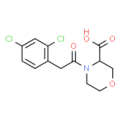 ChemSpider 2D Image | 4-[(2,4-Dichlorophenyl)acetyl]-3-morpholinecarboxylic acid | C13H13Cl2NO4