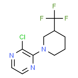 ChemSpider 2D Image | 2-Chloro-3-[3-(trifluoromethyl)-1-piperidinyl]pyrazine | C10H11ClF3N3