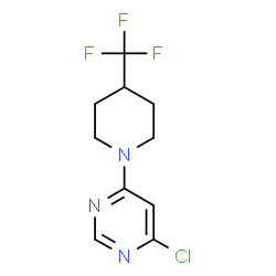 ChemSpider 2D Image | 4-Chloro-6-[4-(trifluoromethyl)-1-piperidinyl]pyrimidine | C10H11ClF3N3