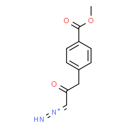 ChemSpider 2D Image | {3-[4-(Methoxycarbonyl)phenyl]-2-oxopropylidene}diazenium | C11H11N2O3