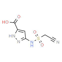 ChemSpider 2D Image | 3-{[(Cyanomethyl)sulfonyl]amino}-1H-pyrazole-5-carboxylic acid | C6H6N4O4S