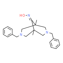 ChemSpider 2D Image | 3,7-Dibenzyl-1,5-dimethyl-3,7-diaza-bicyclo[3.3.1]nonan-9-one oxime | C23H29N3O