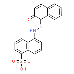 ChemSpider 2D Image | 5-[(2Z)-2-(2-Oxo-1(2H)-naphthalenylidene)hydrazino]-1-naphthalenesulfonic acid | C20H14N2O4S