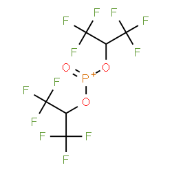 ChemSpider 2D Image | Bis[(1,1,1,3,3,3-hexafluoro-2-propanyl)oxy](oxo)phosphonium | C6H2F12O3P