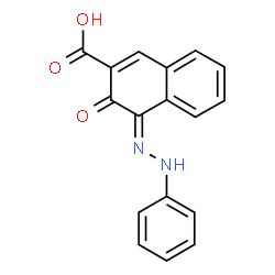ChemSpider 2D Image | (4E)-3-Oxo-4-(phenylhydrazono)-3,4-dihydro-2-naphthalenecarboxylic acid | C17H12N2O3