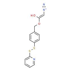 ChemSpider 2D Image | (E)-2-Hydroxy-2-{[4-(2-pyridinyldisulfanyl)benzyl]oxy}ethenediazonium | C14H12N3O2S2