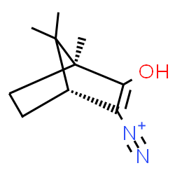 ChemSpider 2D Image | (1R,4S)-3-Hydroxy-4,7,7-trimethylbicyclo[2.2.1]hept-2-ene-2-diazonium | C10H15N2O