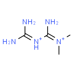 ChemSpider 2D Image | Amino[(diaminomethylene)ammonio]-N,N-dimethylmethaniminium | C4H13N5