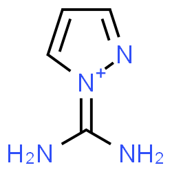 ChemSpider 2D Image | 1-(Diaminomethylene)-1H-pyrazol-1-ium | C4H7N4