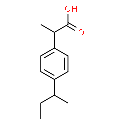 ChemSpider 2D Image | 2-(4-sec-Butylphenyl)propanoic acid | C13H18O2