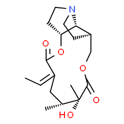 ChemSpider 2D Image | Senecionan-11,16-dione, 1,2-dihydro-12-hydroxy-, (1.alpha.)- | C18H27NO5