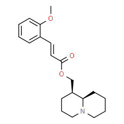 ChemSpider 2D Image | (1R,9aR)-Octahydro-2H-quinolizin-1-ylmethyl (2E)-3-(2-methoxyphenyl)acrylate | C20H27NO3