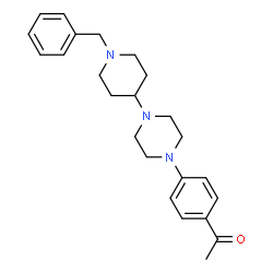 ChemSpider 2D Image | Piperazine, 1-(4-acetylphenyl)-4-(1-benzyl-4-piperidyl)- | C24H31N3O
