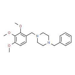 ChemSpider 2D Image | 1-Benzyl-4-(2,3,4-trimethoxybenzyl)piperazine | C21H28N2O3