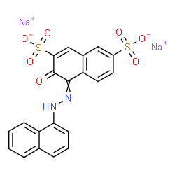 ChemSpider 2D Image | Disodium 4-(1-naphthylhydrazono)-3-oxo-3,4-dihydro-2,7-naphthalenedisulfonate | C20H12N2Na2O7S2